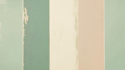 Vertical Pastel Stripes Painted Wooden Planks