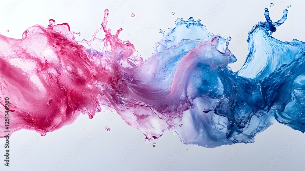 Poster vibrant fluid explosion of colorful abstract digital paint splashes and splatters energetic digital 