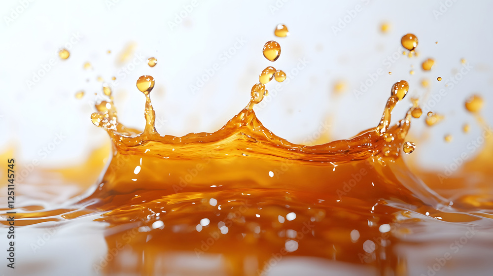 Aufkleber vibrant orange liquid splash with droplet motion and dynamic energy abstract water effect background