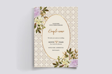 BRIDAL SHOWER FLORAL INVITATION TEMPLATE