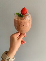 smoothie with strawberry