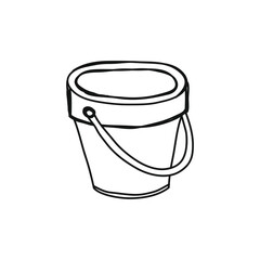 Hand-Drawn Bucket Doodle Illustration