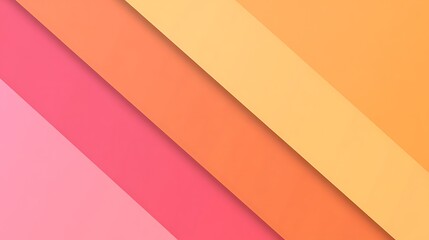 Abstract Diagonal Stripes of Pastel Orange Pink and Yellow