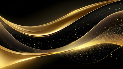 Obraz premium Golden Waves of Luxury