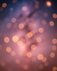 Captivating swirl of colorful bokeh lights creates a dreamy atmosphere at twilight