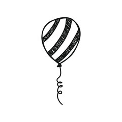 Hand-Drawn Balloon Doodle Illustration