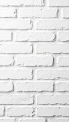 Obraz premium Clean white brick wall with subtle mortar lines, interior, neutral, building