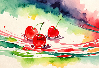 watercolor painting of chers