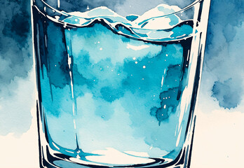 a glass of watercolor