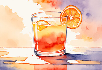 a glass of orange juice