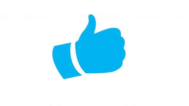 Like hand Flat Animated Icon