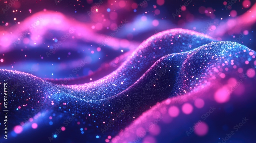 Poster abstract glowing data flow streams representing analytics in action.