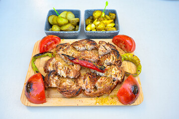 Traditional Turkish Food Kokorec. Ekmek arasi izmir dana kuzu kokorec.