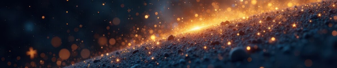 Deep gold, fine stardust constellations, subtle shimmer ,  galaxy,  art,  mystical