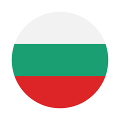 Flag of Bulgaria. Bulgaria circle flag logo icon digital vector illustration