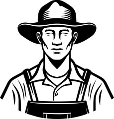 farmer vector illustration design silhouette