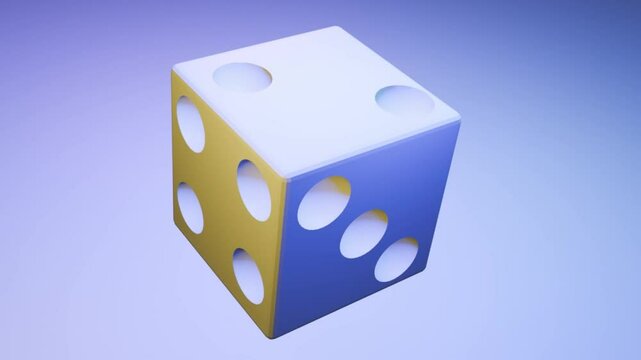Optical Illusion Dice Rotating Seamlessly | 3D Animation