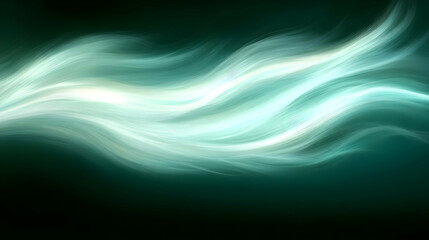 Teal abstract waves, dark background, design element