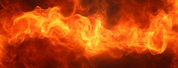 Fiery stream, dark background, digital art, design