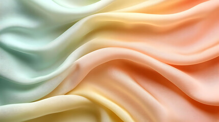 Obraz premium Pastel ombre fabric texture, draped, studio, background, design