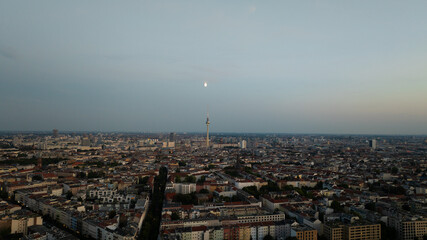 Fototapeta premium Berlin Skyline City Panorama famous landmark in Berlin, Germany, Europe.