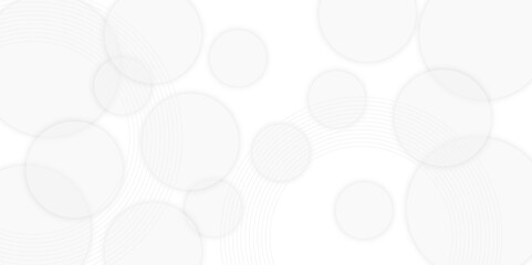 Abstract background with gray circle. Presentation slide template. White and grey abstract modern transparency circle background, Circles shape on the wall.