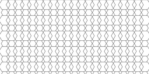 Fototapeta premium Abstract geometric black and white background design.Seamless geometric vector pattern, packing design. luxury black pattern geometric mesh cell texture. Surface polygon ..