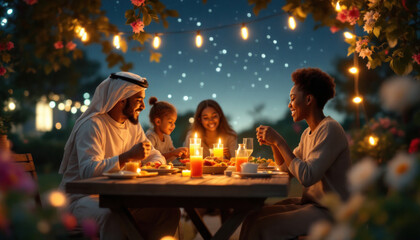Family Dinner Under the Stars: A Night of Joy and Togetherness