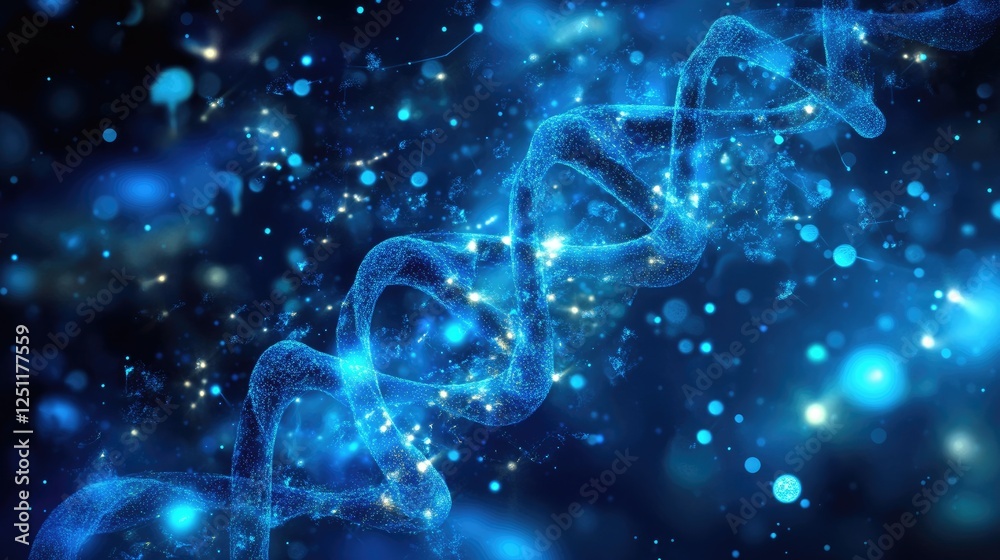 Poster futuristic bioinformatics cloud computing system with real-time data.