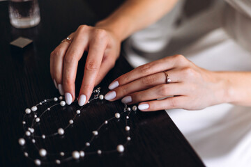 woman hands with manicure