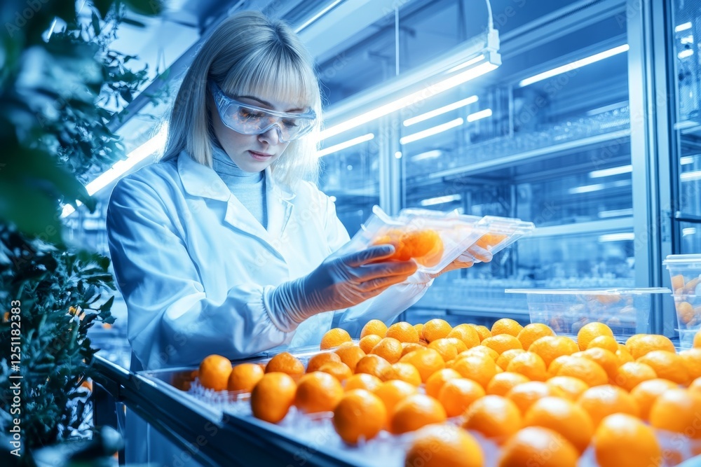 Poster a scientist in a lab coat conducting research as part of a full-time job in a laboratory
