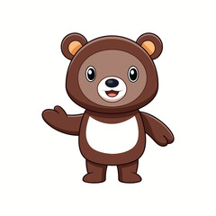 Fototapeta premium bear is shaped like a person .eps