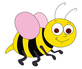 Obraz premium Vector illustration bee smiling while walking