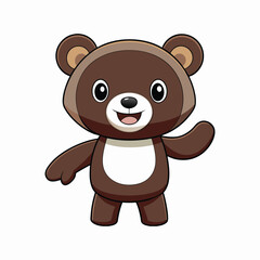 Obraz premium bear is shaped like a person .eps