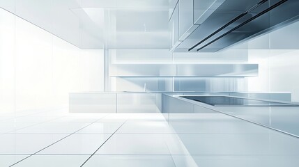Fototapeta premium Modern minimalist kitchen interior design