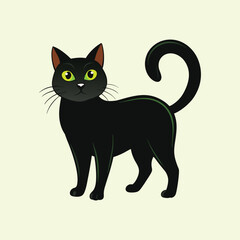 black cat stand.eps