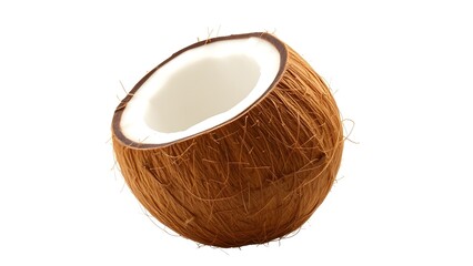 coconut on white background