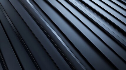 Obraz premium A black reflective metal and glass wall. Generative AI