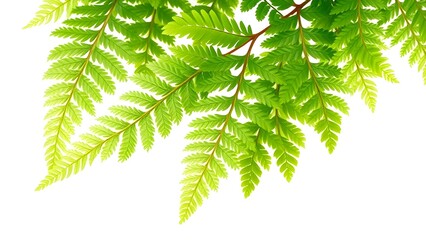fern leaf isolated on white background