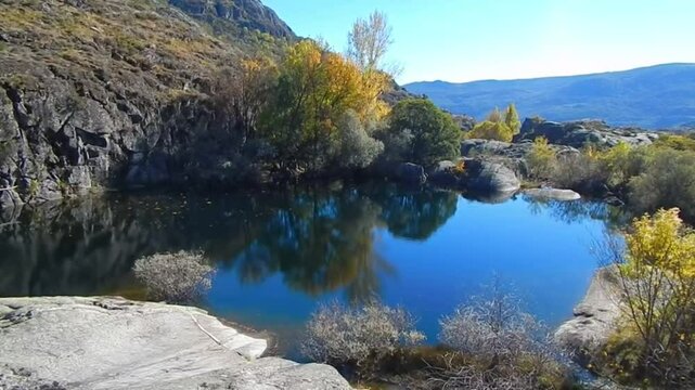 idilic place in the Tera canyon river, Sanabria, Zamora, Castilla y Le&oacute;n, Spain