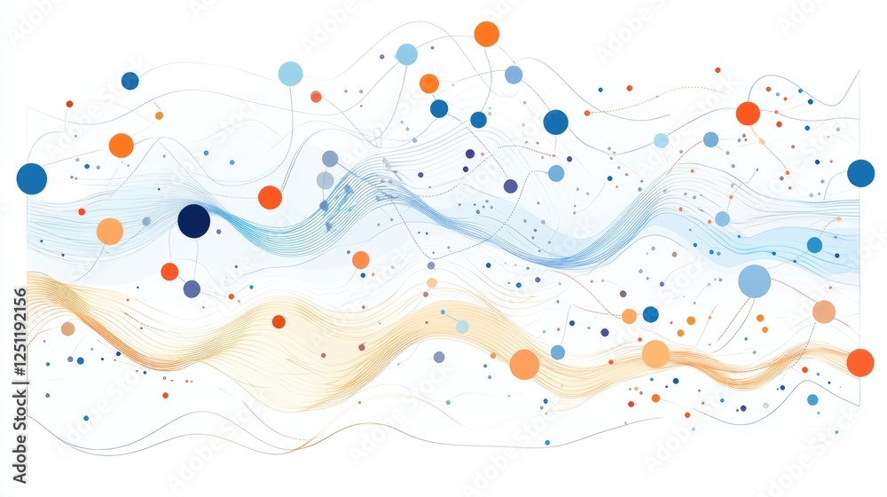 Poster visual representation of predictive analytics using machine learning.