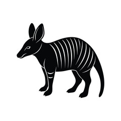 aardvark silhouette vector on white background.eps