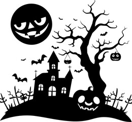 Halloween vector illustration design simple horror celebration