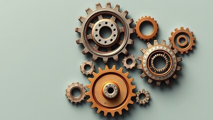 old rusty gears