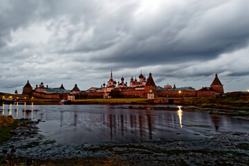 Naklejka premium Solovki, Russia. Solovetsky Monastery. Nature of Solovetsky Islands. Travel and tourism. Attractions, culture and religion