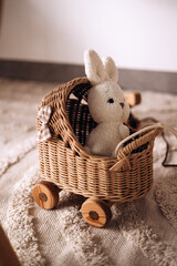easter bunny in basket
