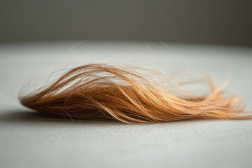 Fototapeta premium Close-up of long, brown hair in soft curls.