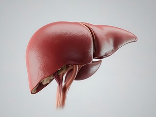 Human liver anatomy , liver vector with artery and vein blood