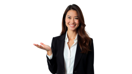 Woman Hand UP Businessman in Dark Blue Suit PNG – Transparent, Isolated on White Background, Clipping Path, Download