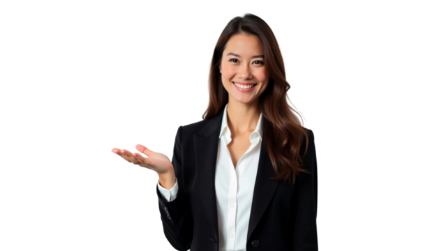 Woman Hand UP Businessman in Dark Blue Suit PNG – Transparent, Isolated on White Background, Clipping Path, Download